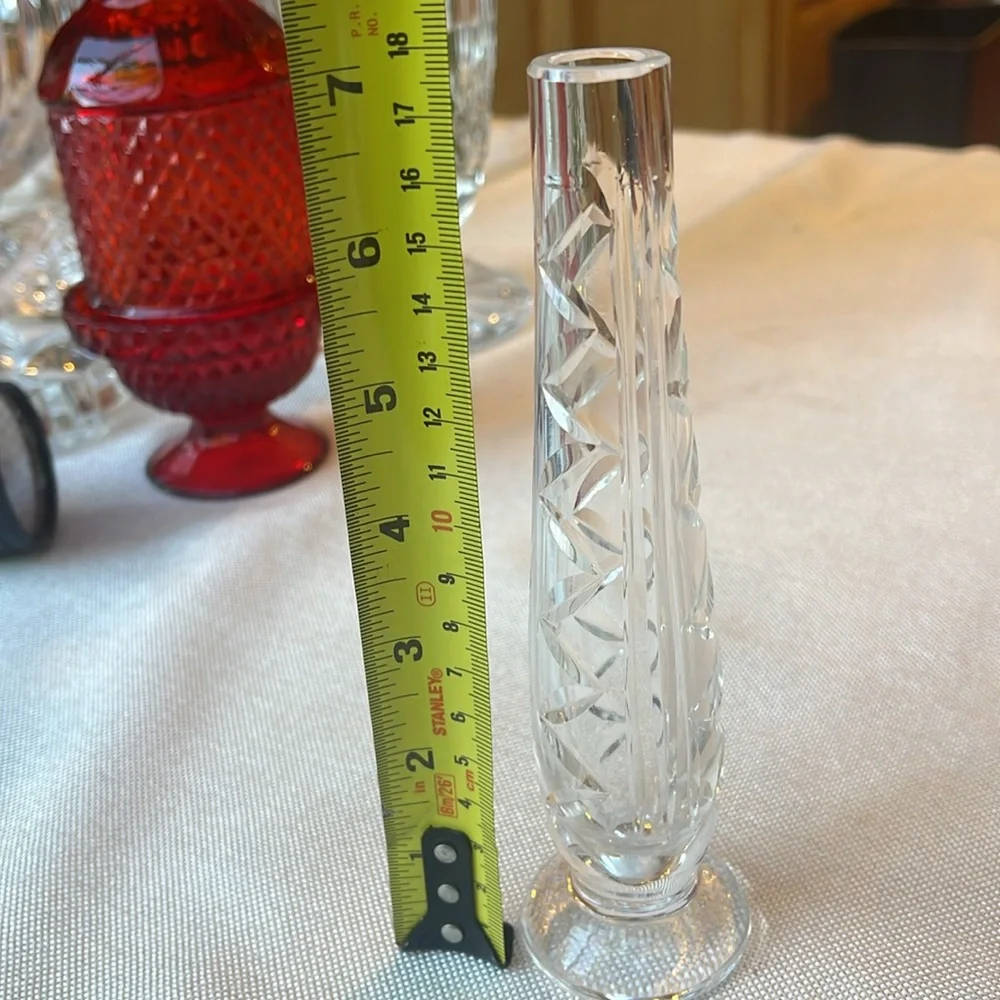 Elegant Vintage Clear Waterford  Crystal Vase 7”